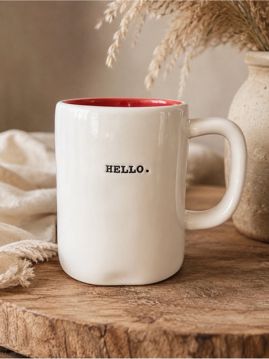 Rae Dunn Other - Rae‎ Dunn Hello Typewriter Font Coffee Tea Mug